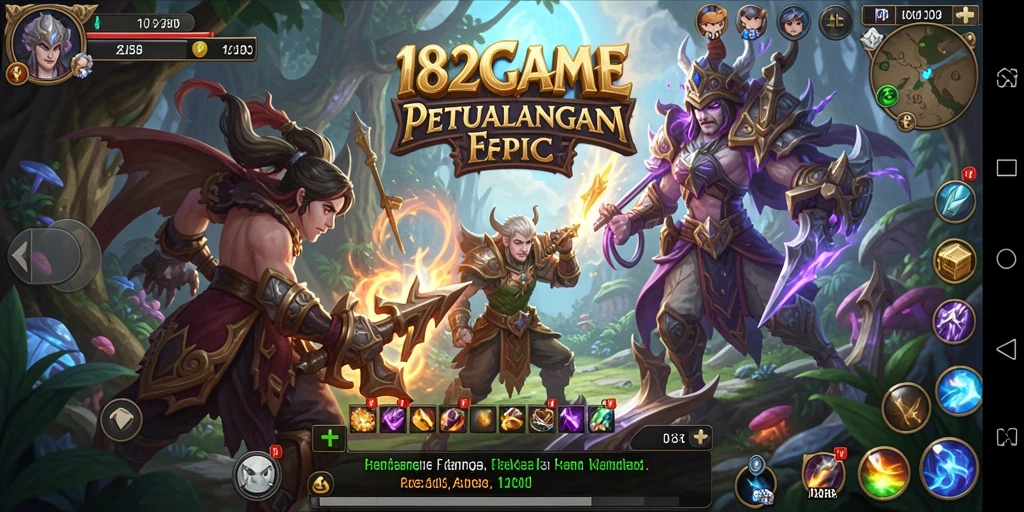 Tampilan gameplay mendalam dari 182GAME yang penuh aksi RPG.