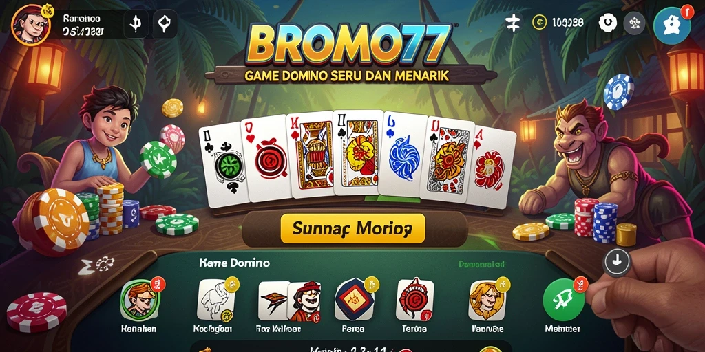 Screenshot menunjukkan gameplay menarik dari BROMO77.