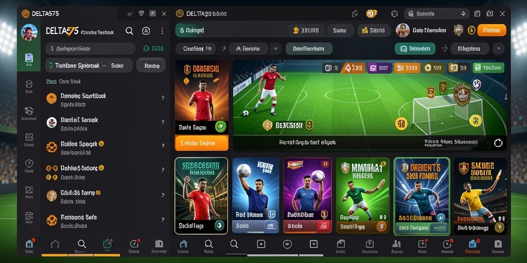 Tampilan gameplay DELTA575 yang menarik dan interaktif.
