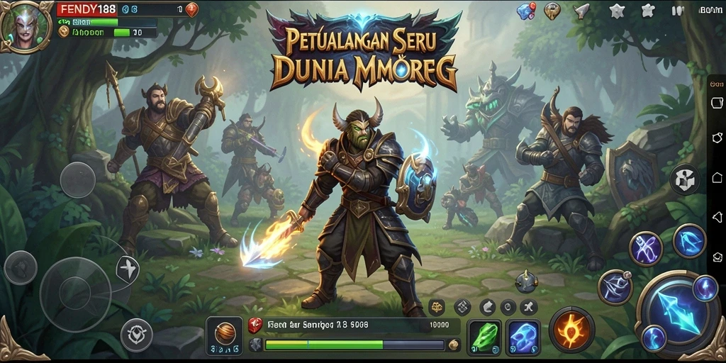 Tangkapan layar utama FENDY188 menampilkan aksi pertarungan yang seru di dunia MMORPG.