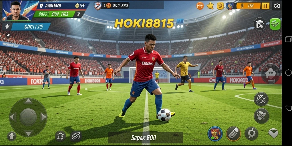 Tampilan gameplay sekelas pertandingan sepak bola nyata dalam HOKI8815.