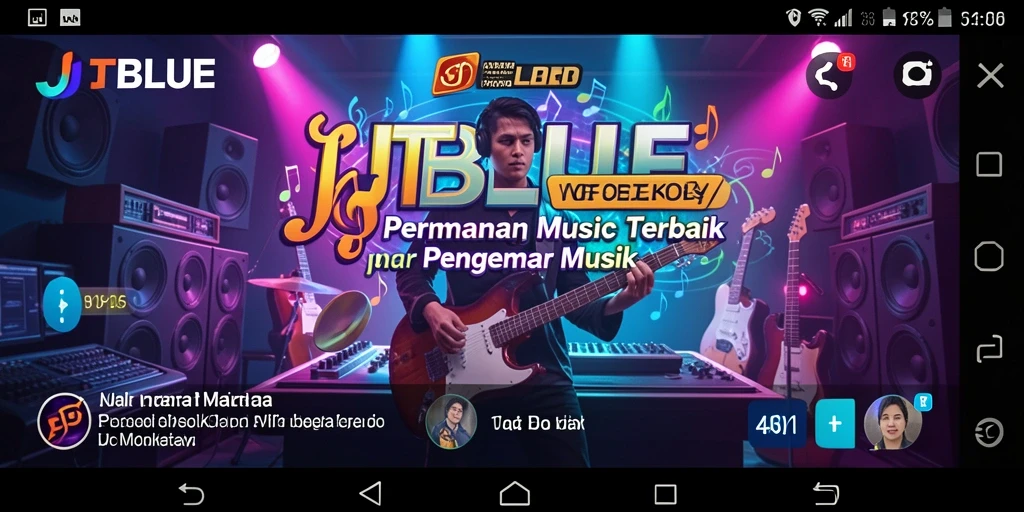 Tampilan gameplay JTBLUE yang mendebarkan dan interaktif.