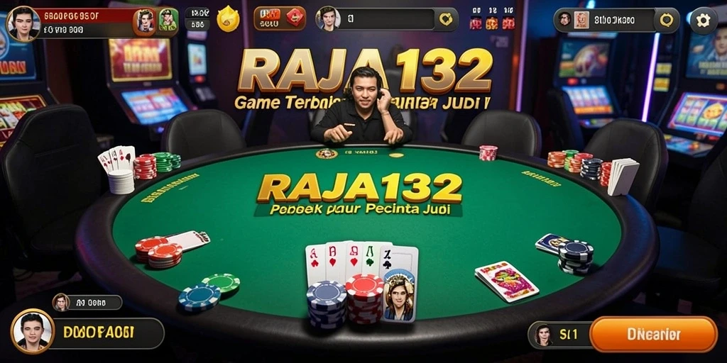 Screenshot gameplay RAJA132 menampilkan aksi Poker seru dan menarik.