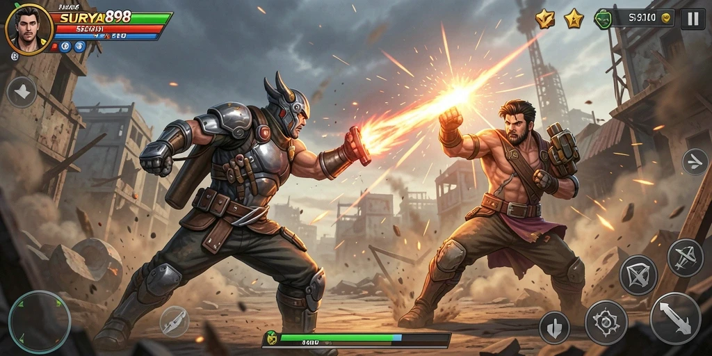 Gameplay seru dengan pertarungan yang mendebarkan di SURYA898.