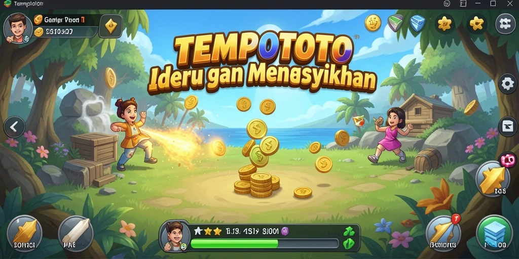 Tampilan gameplay TEMPOTOTO yang menarik dan sederhana.